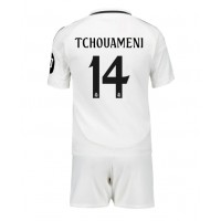 Real Madrid Aurelien Tchouameni #14 Hjemmedraktsett Barn 2024-25 Kortermet (+ Korte bukser)